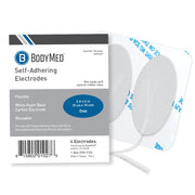 2" X 4" Oval White Foam Carbon Electrode, 4/Pk