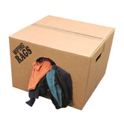 Z-Rag Bulk Reclaimed Mixed Color T-Shirt Rags, 50 lbs./Box