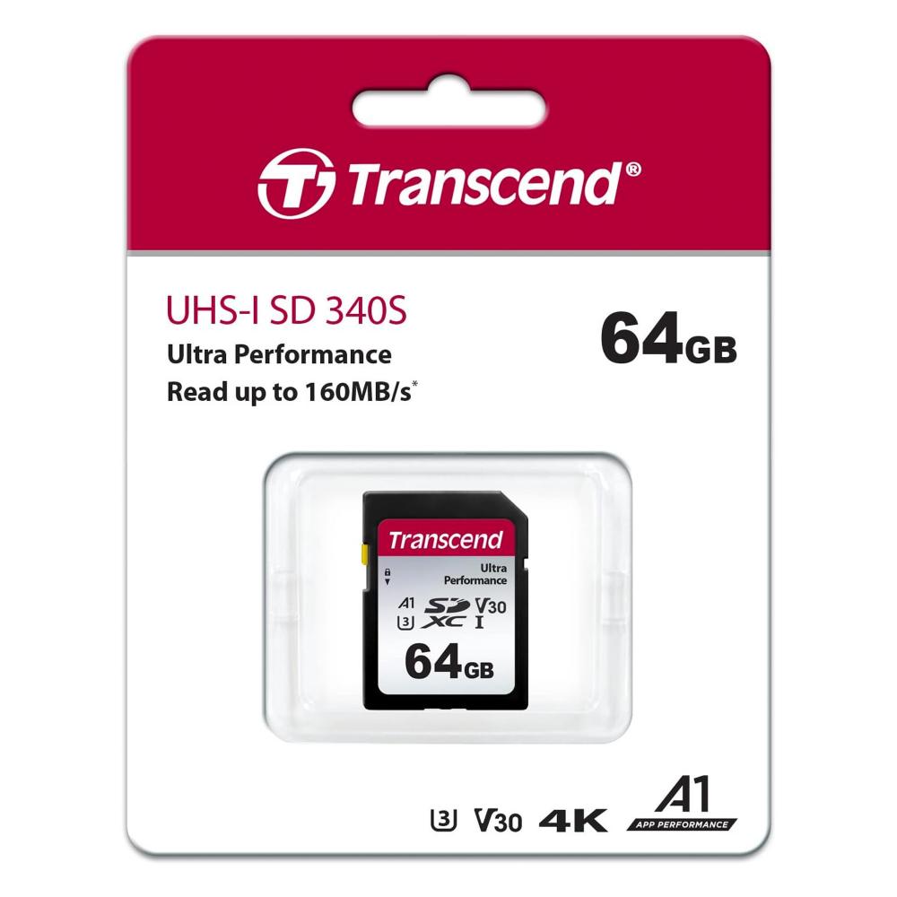 Transcend Transcend 64GB SD Card UHS-I U3 A1 Ultra Performance (TS64GSDC340S)