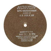 Norton Cut OFF wheel. 6x.035x3/8, Type 1. 25/Box
