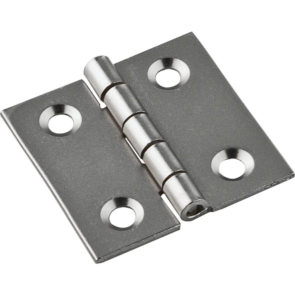 National 1 In. X 1 In. Satin Nickel Broad Hinge (4-Pack)