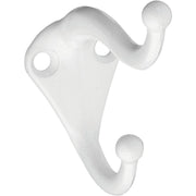 National White Coat & Hat Wardrobe Hook, 2 per Card