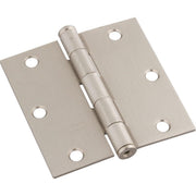 National 3 In. Satin Nickel Square Door Hinge