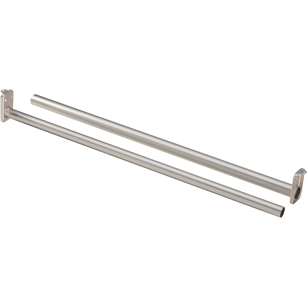 National 30 In. To 48 In. Adjustable Closet Rod, Satin Nickel