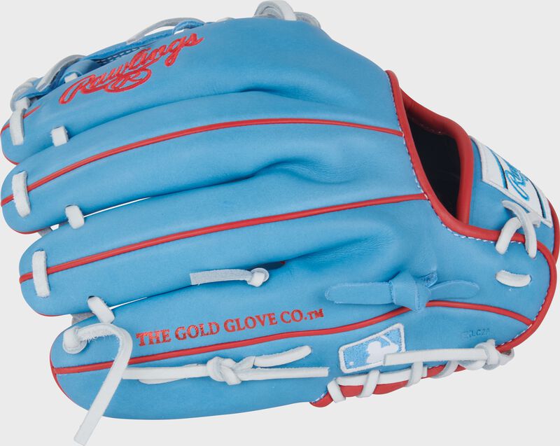 Rawlings Nxt Series 11.75-Inch Baseball Glove - Right Hand Thrower - Columbia Blue/Scarlet