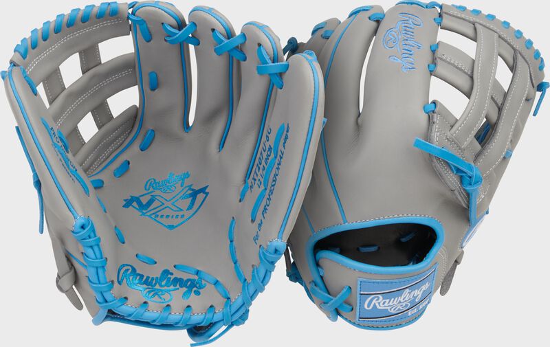 Rawlings Nxt Series 12.25-Inch Baseball Glove - Right Hand Thrower - Gray/Columbia Blue