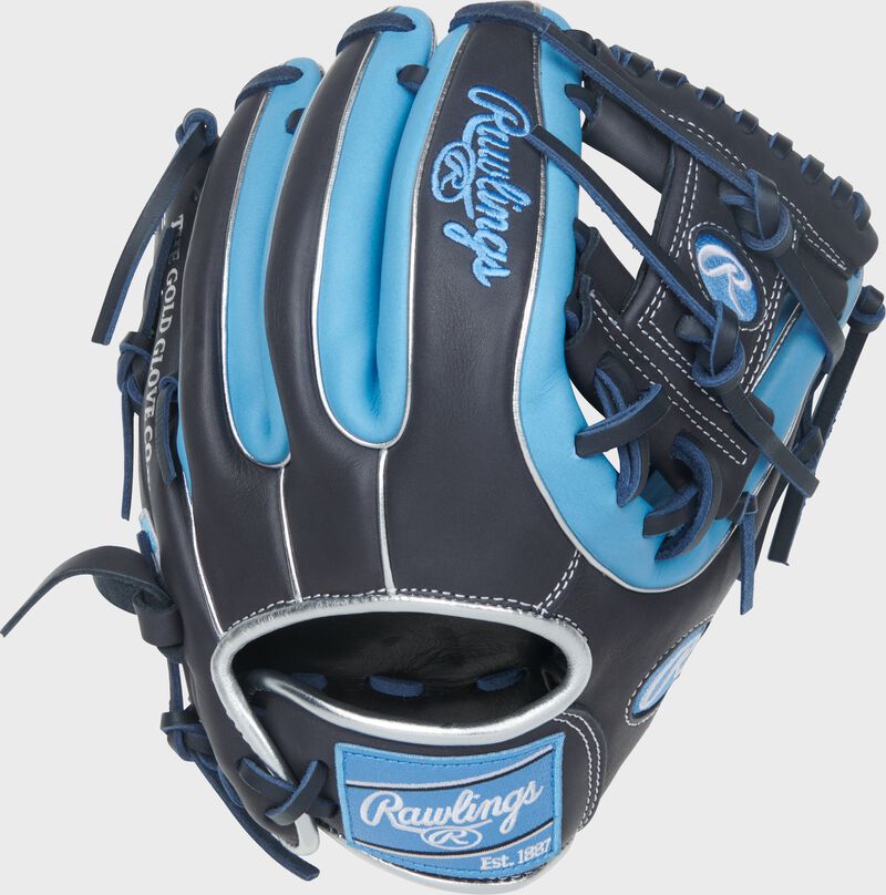Rawlings Nxt Series 11.25-Inch Baseball Glove - Right Hand Thrower - Columbia Blue/Navy