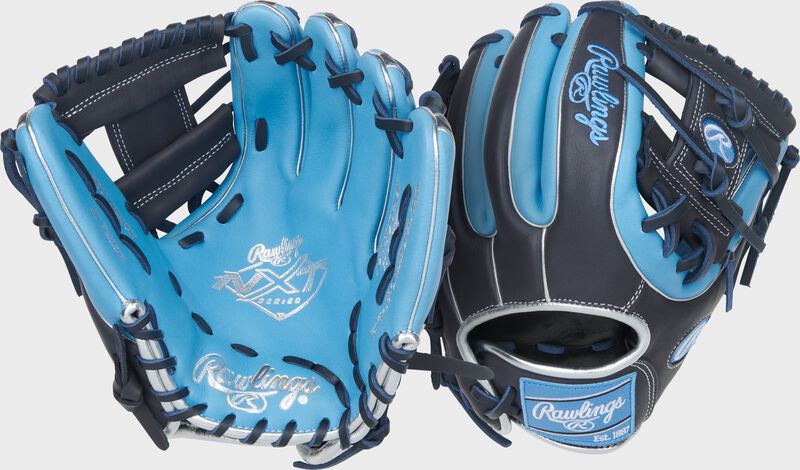 Rawlings Nxt Series 11.25-Inch Baseball Glove - Right Hand Thrower - Columbia Blue/Navy