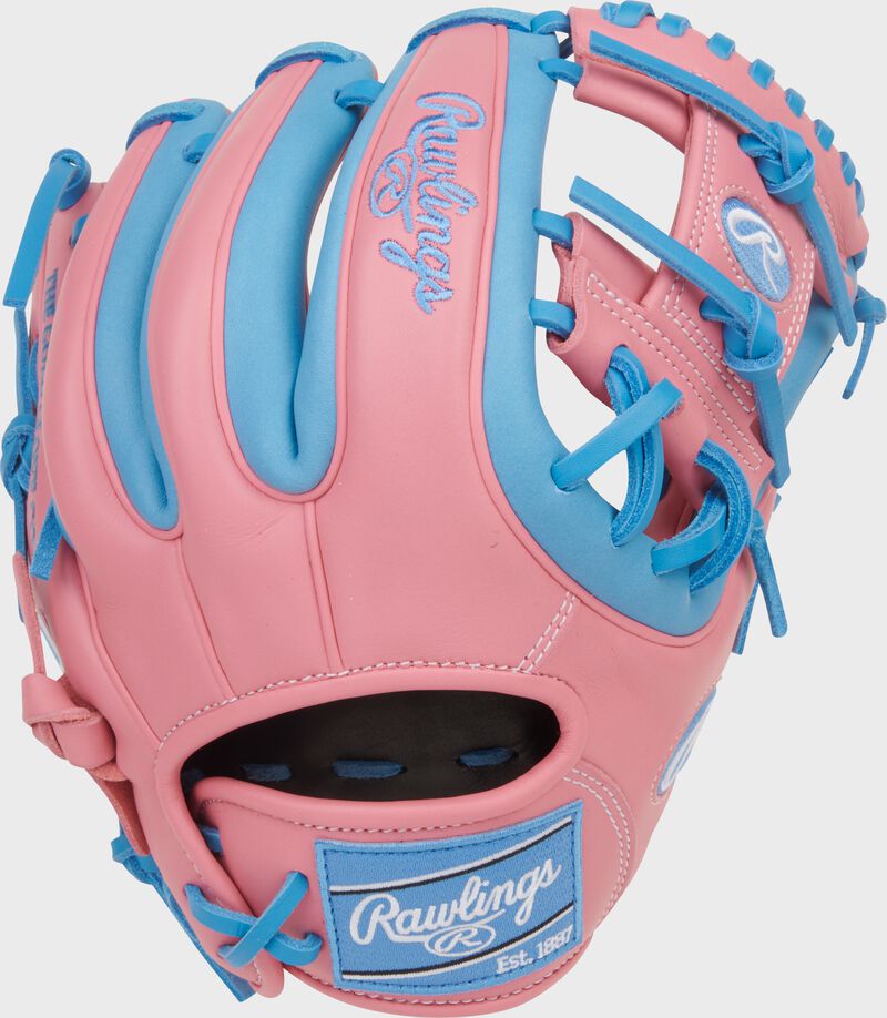 Rawlings Nxt Series 11.5-Inch Baseball Glove - Right Hand Thrower - Pink/Columbia Blue