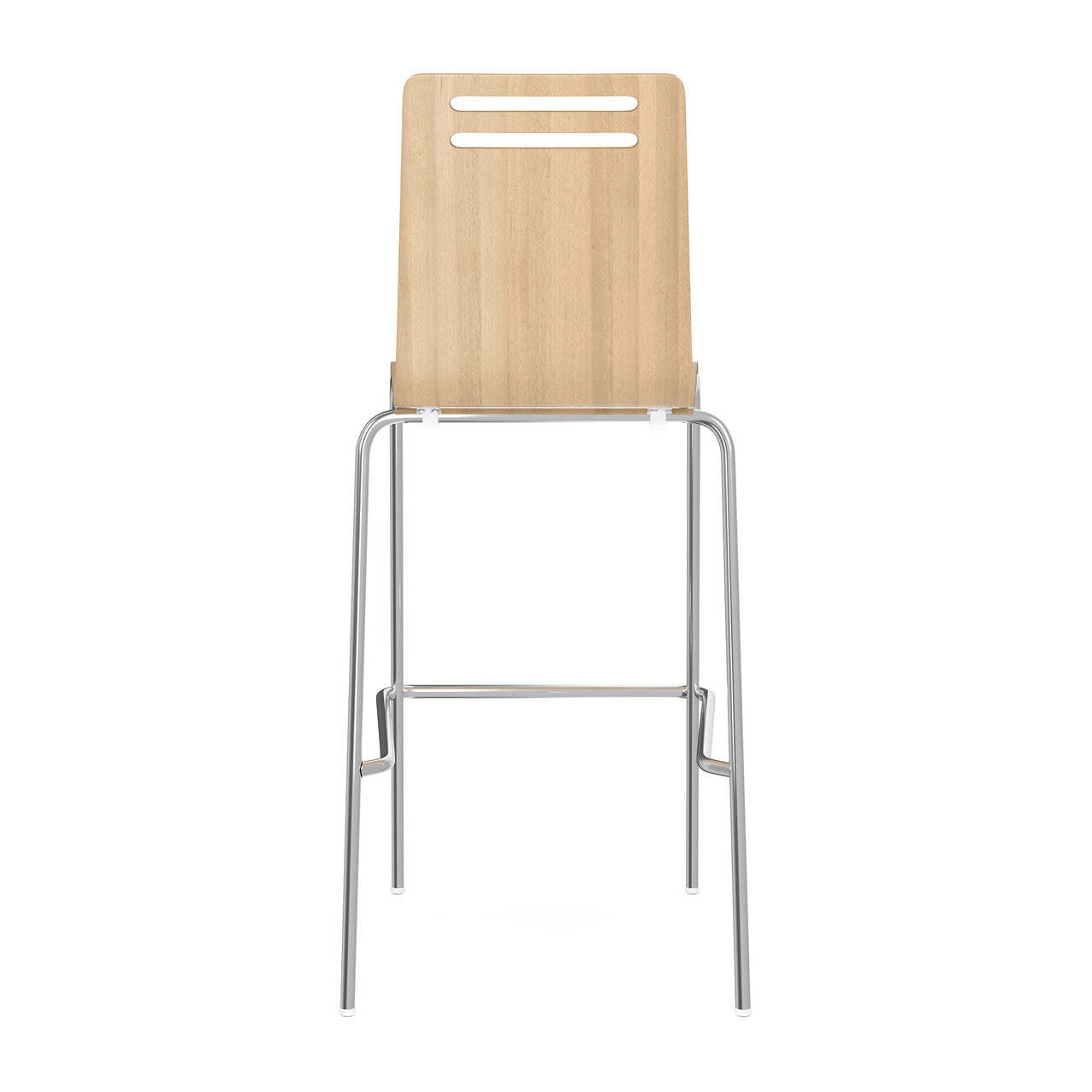 OfficeSource Rowan Square Bentwood Bar Height Café Stool - Set of 2 - Natural