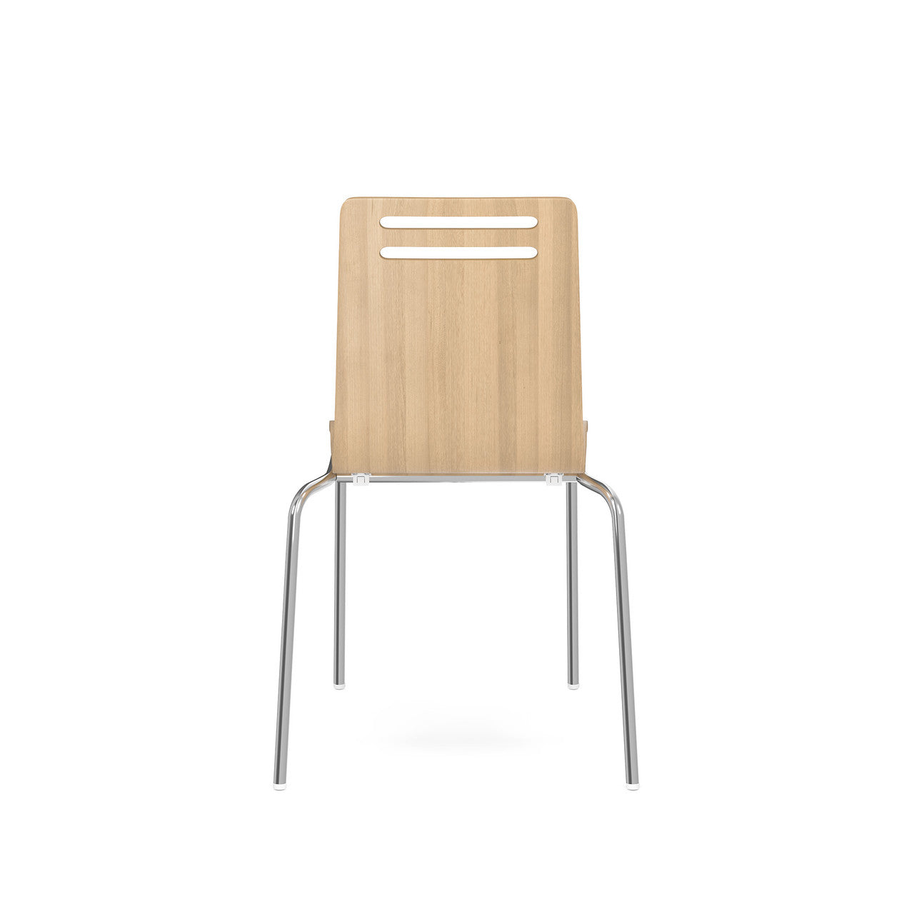 OfficeSource Rowan Square Bentwood Standard Height Café Chair - Set of 2 - Natural