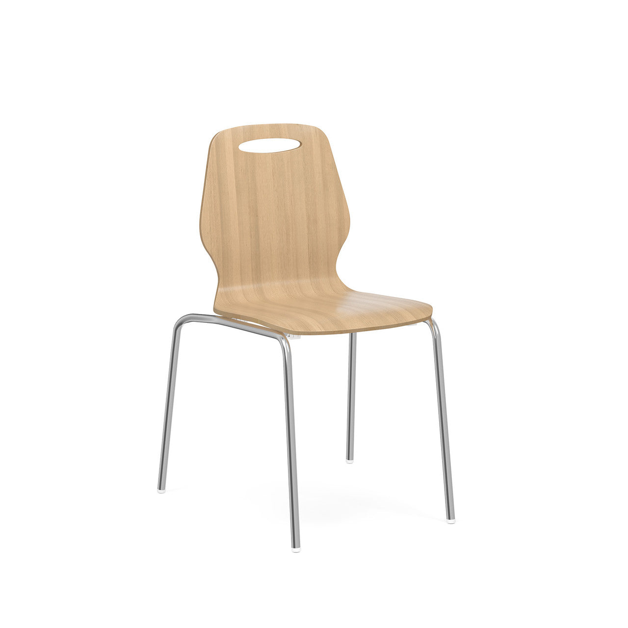 OfficeSource Shay Hourglass Bentwood Standard Height Café Chair - Set of 2 - Natural