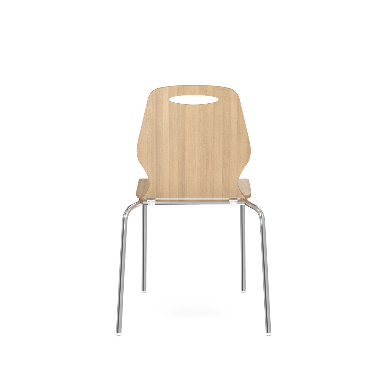 OfficeSource Shay Hourglass Bentwood Standard Height Café Chair - Set of 2 - Natural