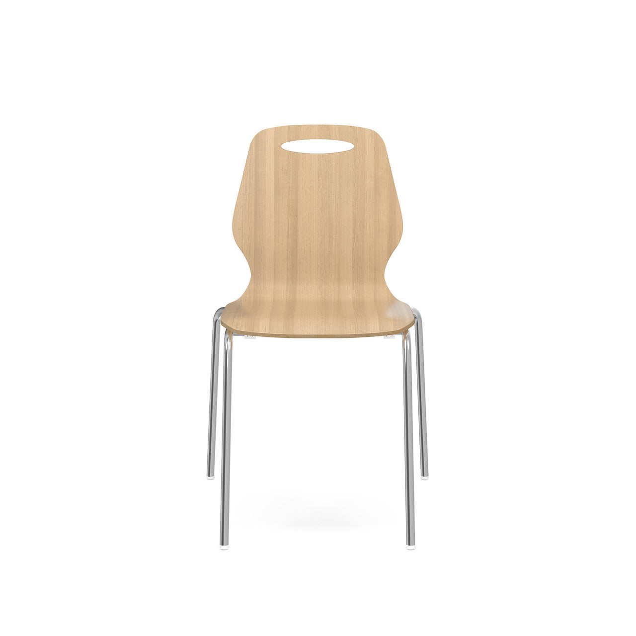 OfficeSource Shay Hourglass Bentwood Standard Height Café Chair - Set of 2 - Natural