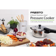 Presto Presto 4-Quart Stainless Steel Pressure Cooker (01341)