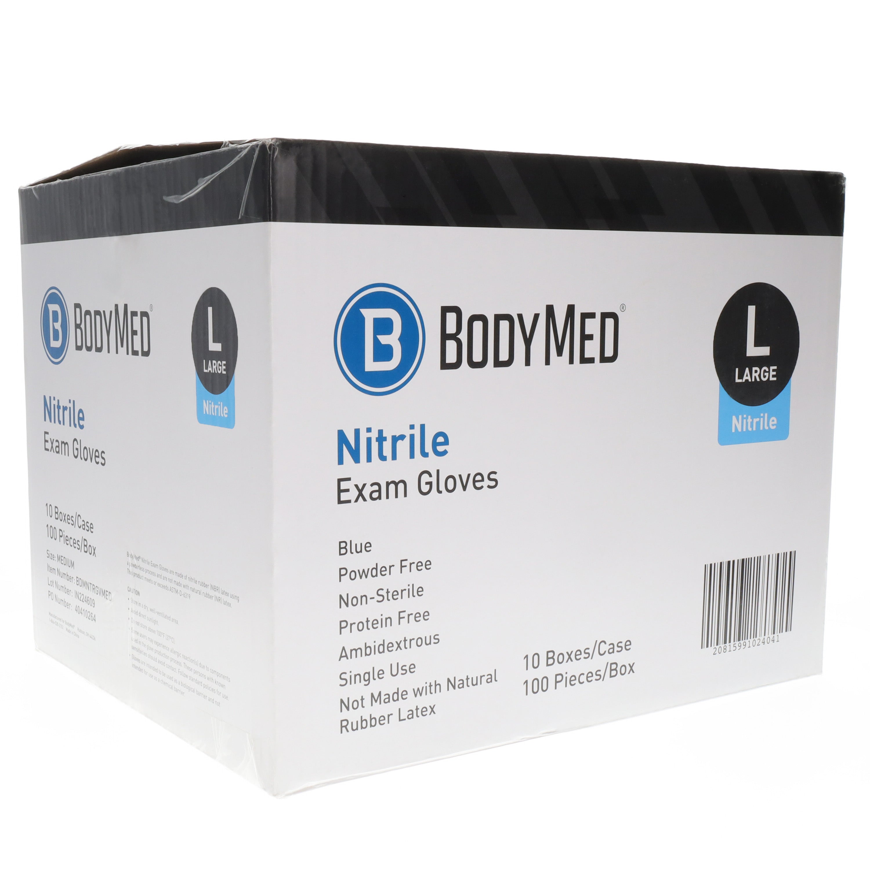 Nitrile Pf Blue Exam Glove 100Ct, Large