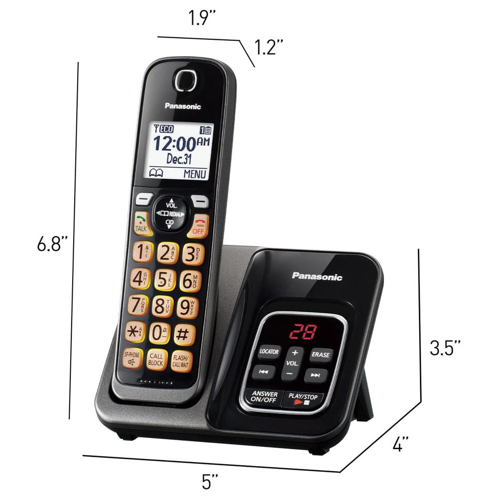 Panasonic Panasonic Expandable Cordless Phone System with Call Block and Answering Machine - 1 Cordless Handsets (KX-TGD630M)