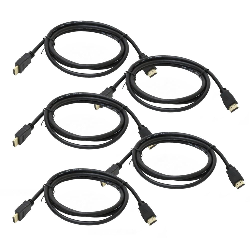 Impecca 6FT High Speed HDMI Cable with Ethernet (5 Pack)