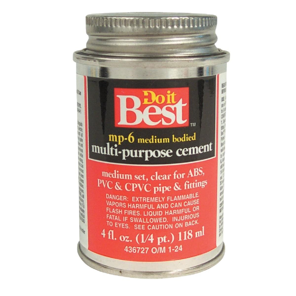 4 Oz. Medium Bodied Clear Multi Purpose Solvent Cement