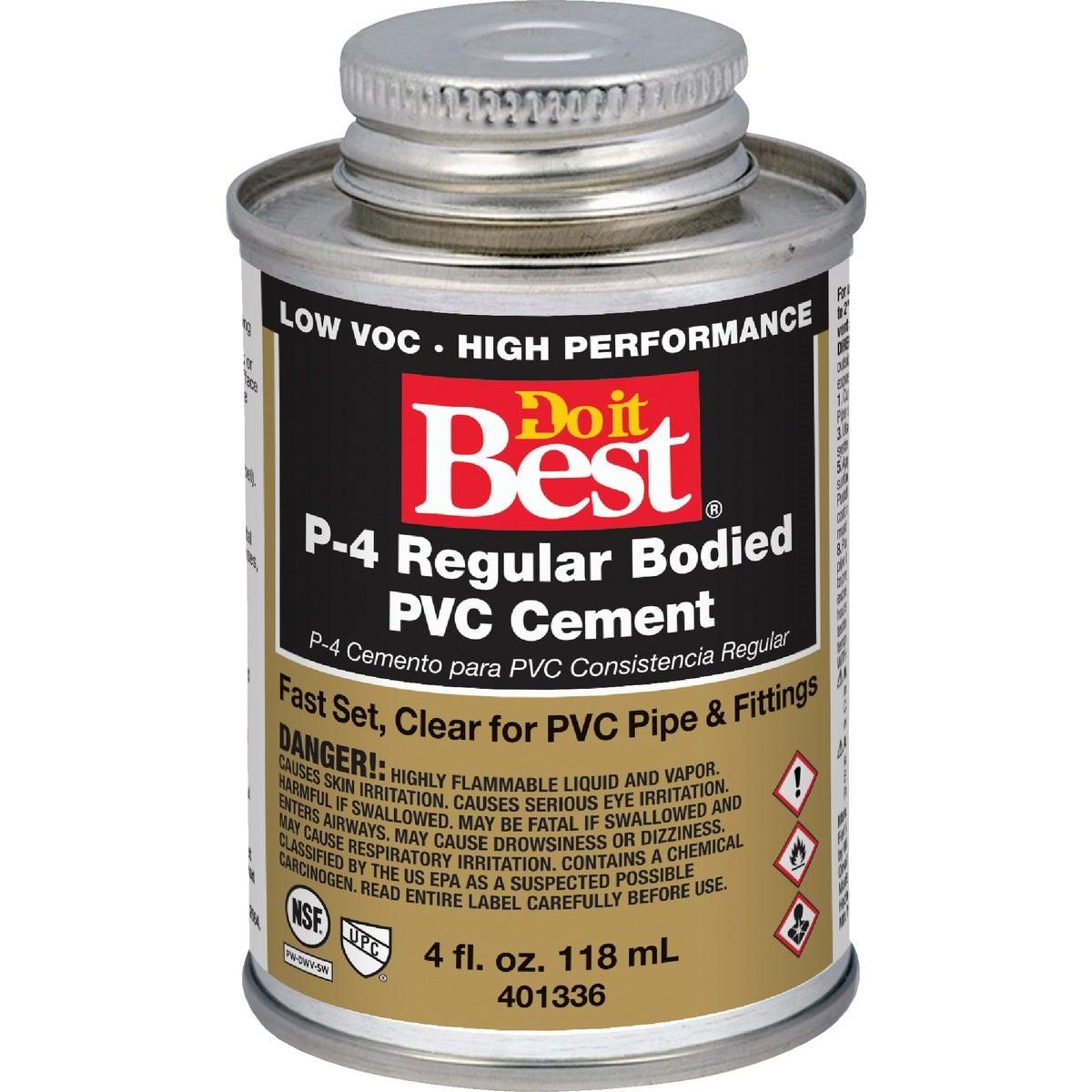 4 Oz. Regular Bodied Clear PVC Cement