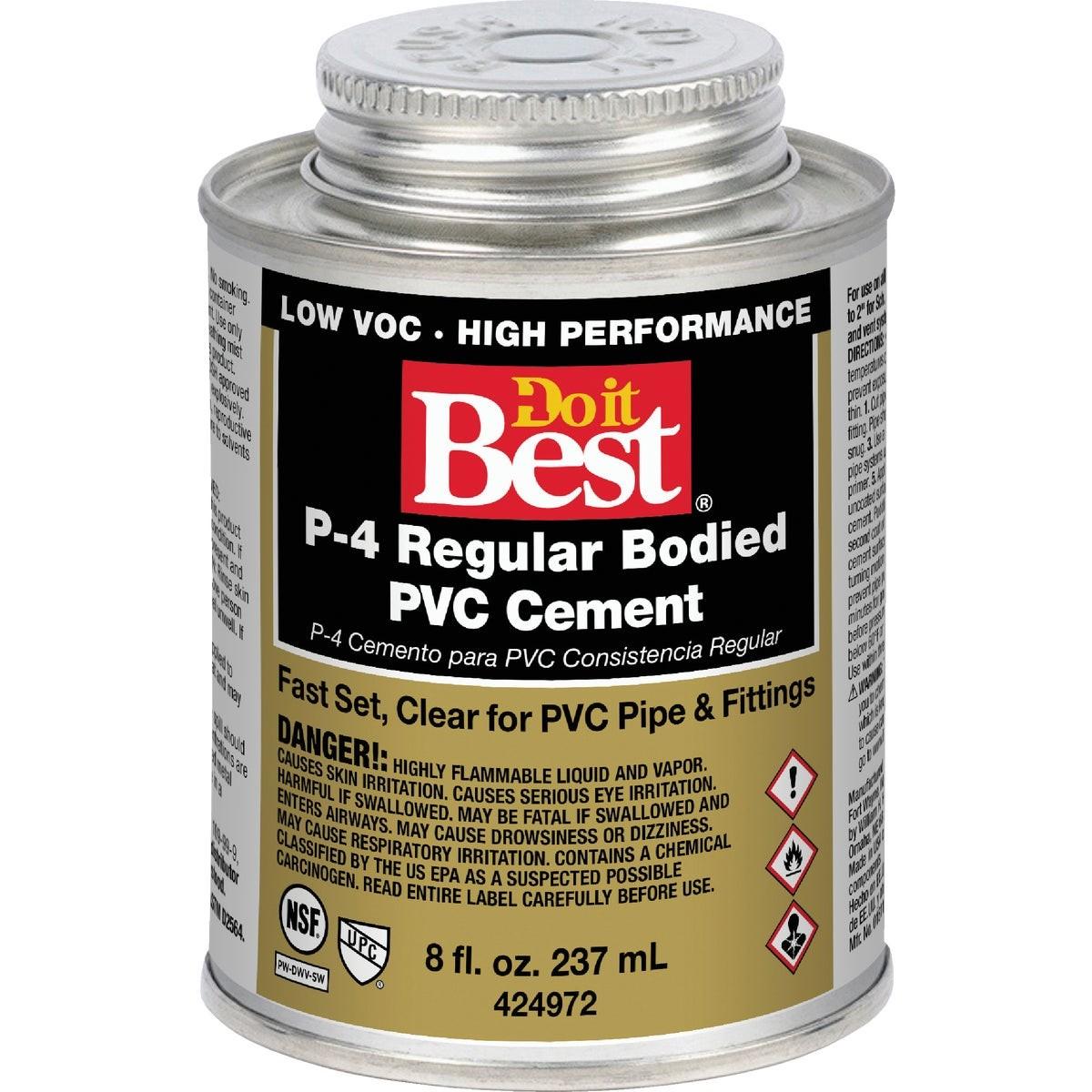 8 Oz. Regular Bodied Clear PVC Cement