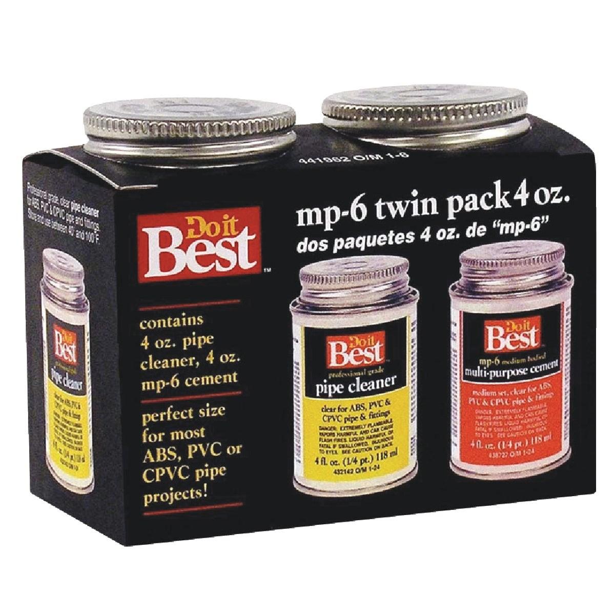 MP-6 Pipe Cleaner & PVC Cement Kit, (2) 4 Oz. Cans