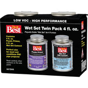 Wet Set Purple Primer and PVC Cement Kit, (2) 4 Oz. Cans