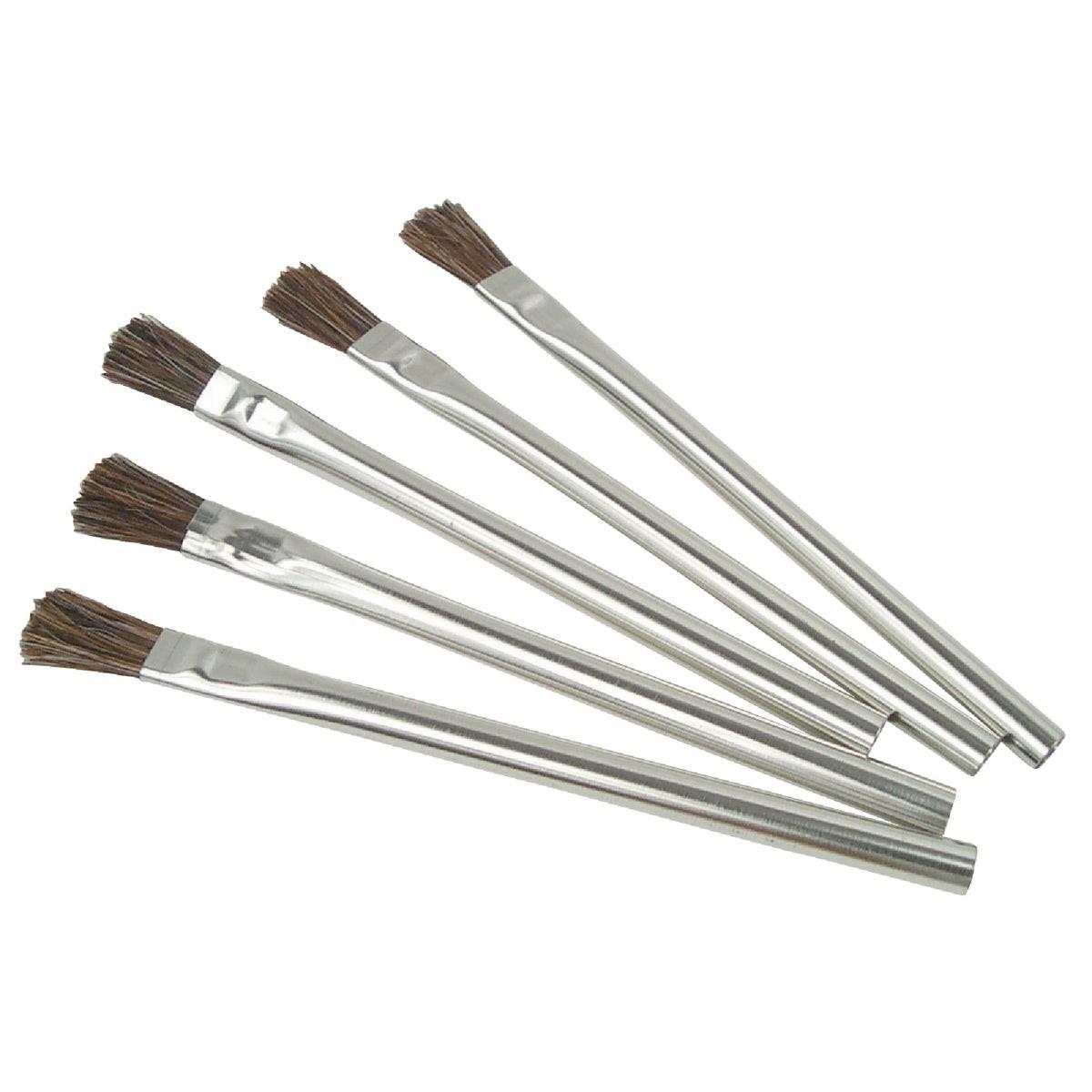 5-1/4 In. x 1/2 In. Acid Flux Brush, (5-Pack)