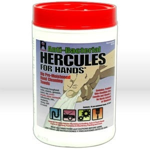 45333 Oatey Hercules Hand Cleaning Wipes,10" x12" tub of 70