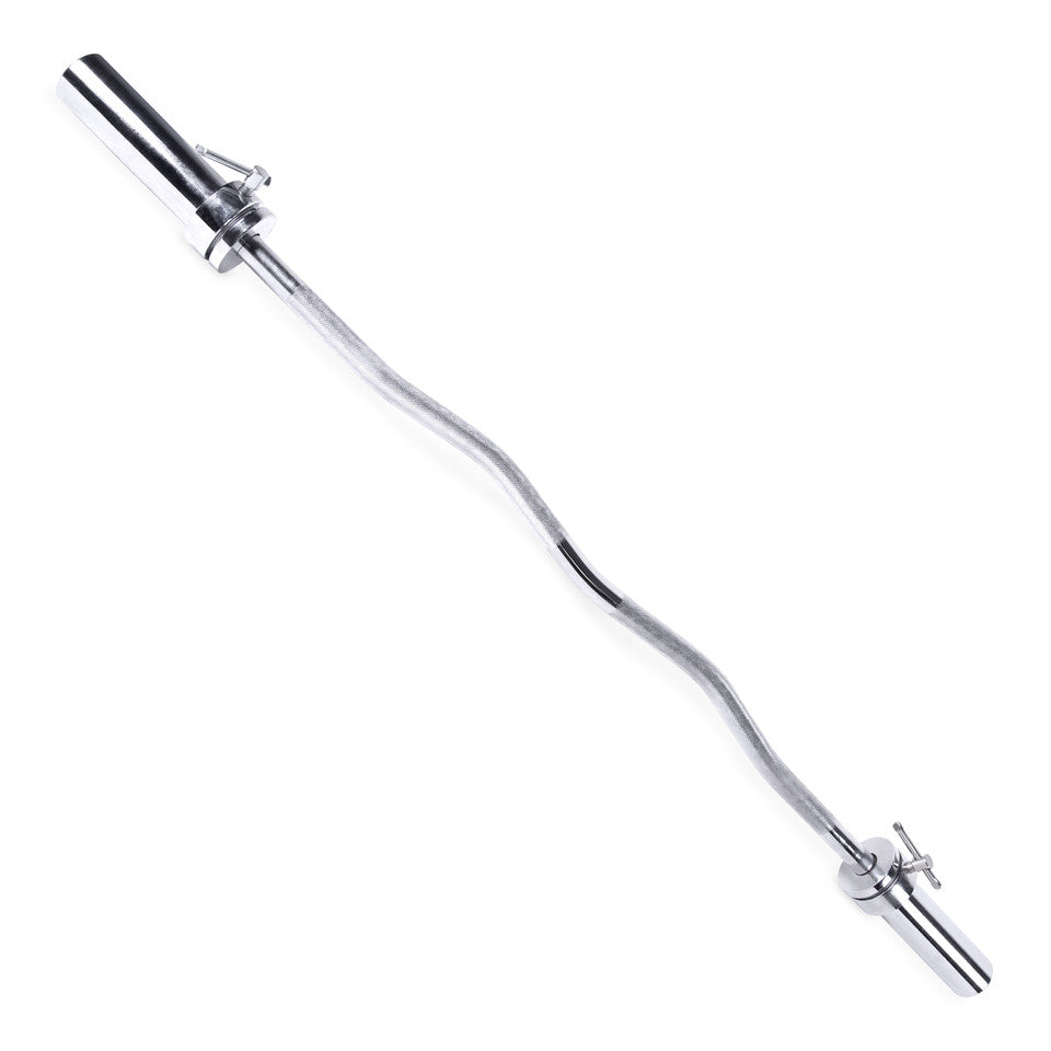 CAP 2"  Olympic Solid 47" Curl Bar; Chrome with collars