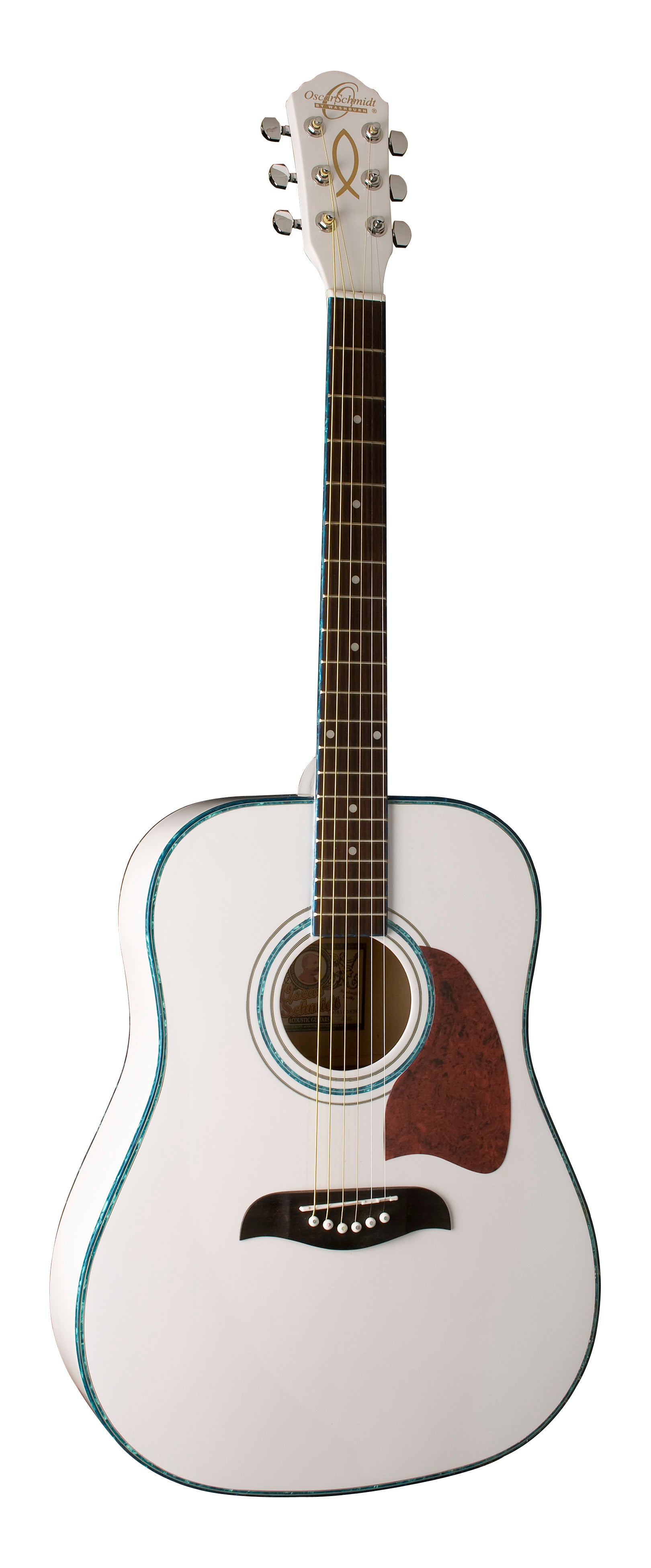 Oscar Schmidt OG2WH-A Dreadnought Acoustic Guitar. White