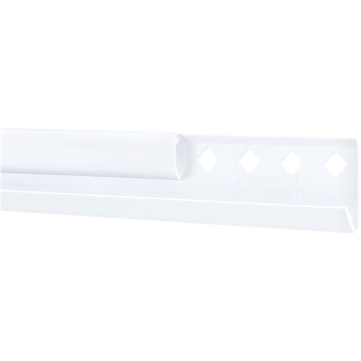 FreedomRail 60 In. White Horizontal Hanging Rail with Cover
