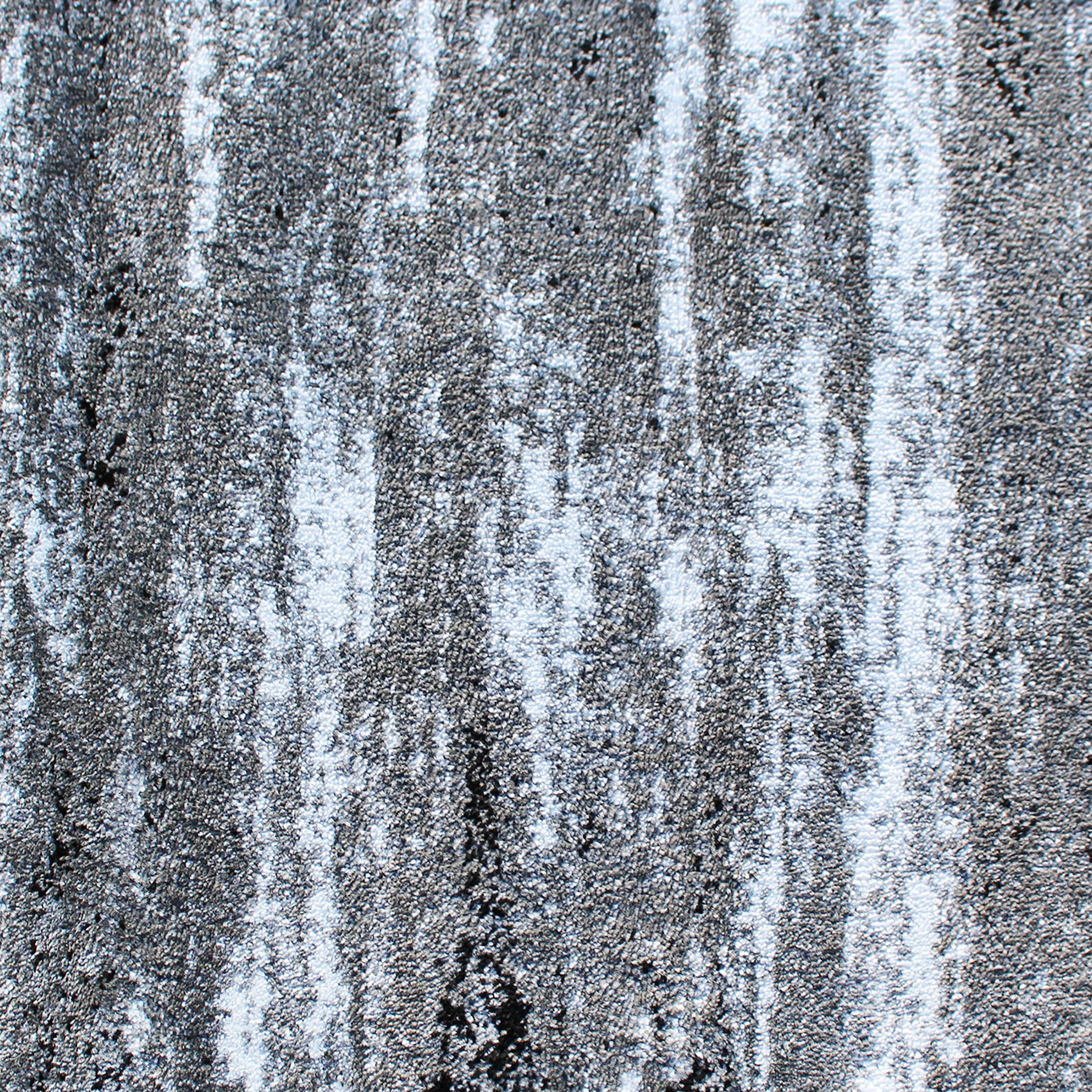 Marian Collection 2' x 11' Distressed Gray Olefin Area Rug with Jute Backing for Entryway, Living Room, Bedroom