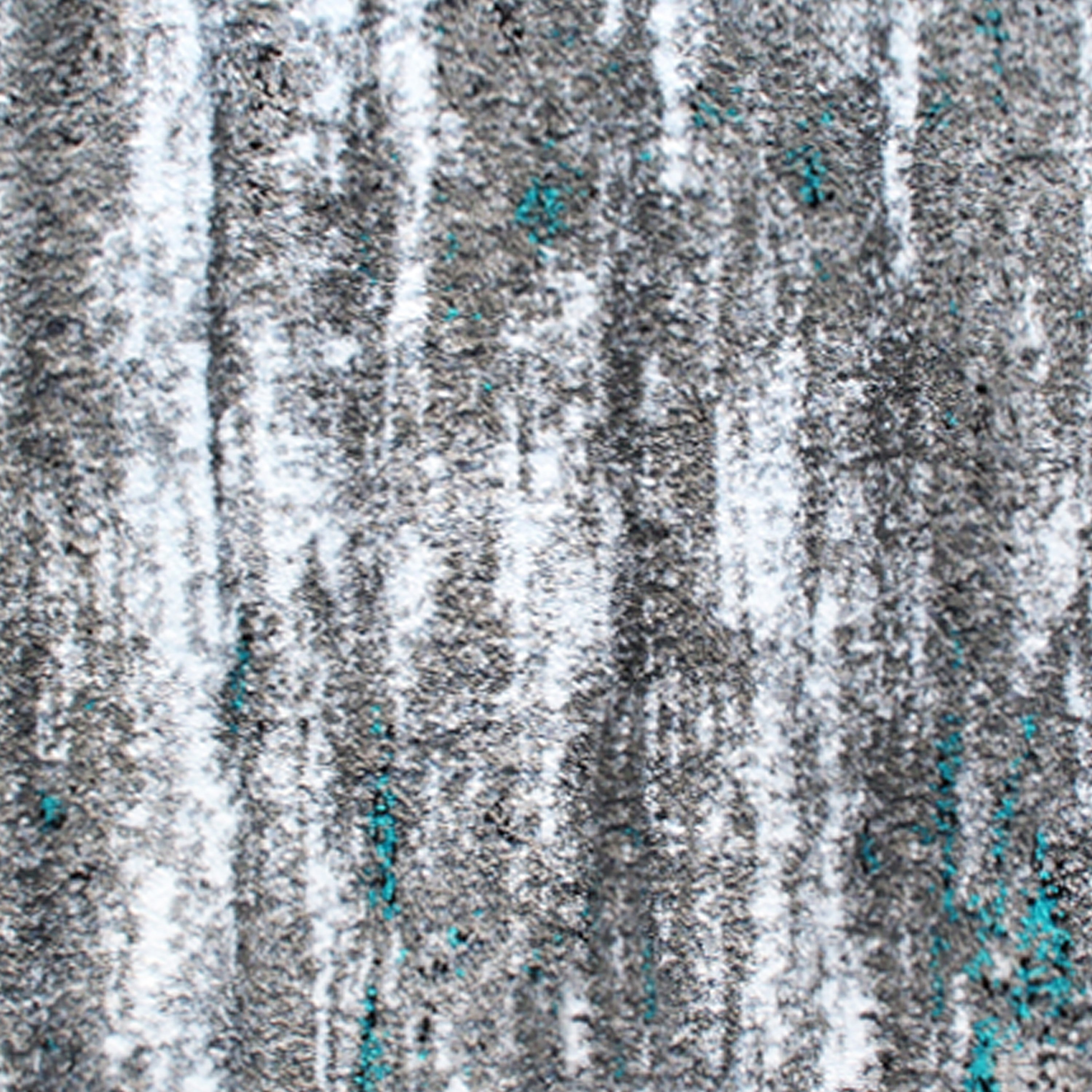 Marian Collection 2' x 11' Distressed Turquoise Olefin Area Rug with Jute Backing for Entryway, Living Room, Bedroom