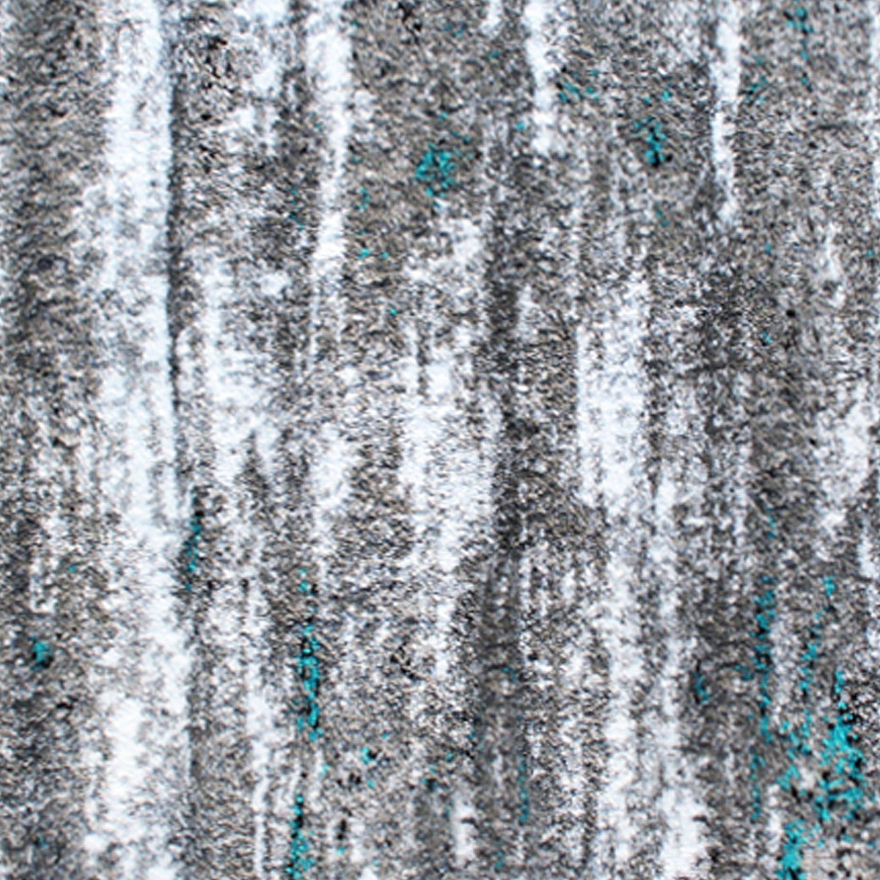 Marian Collection 3' x 16' Distressed Gray Olefin Area Rug with Jute Backing for Entryway, Living Room, Bedroom