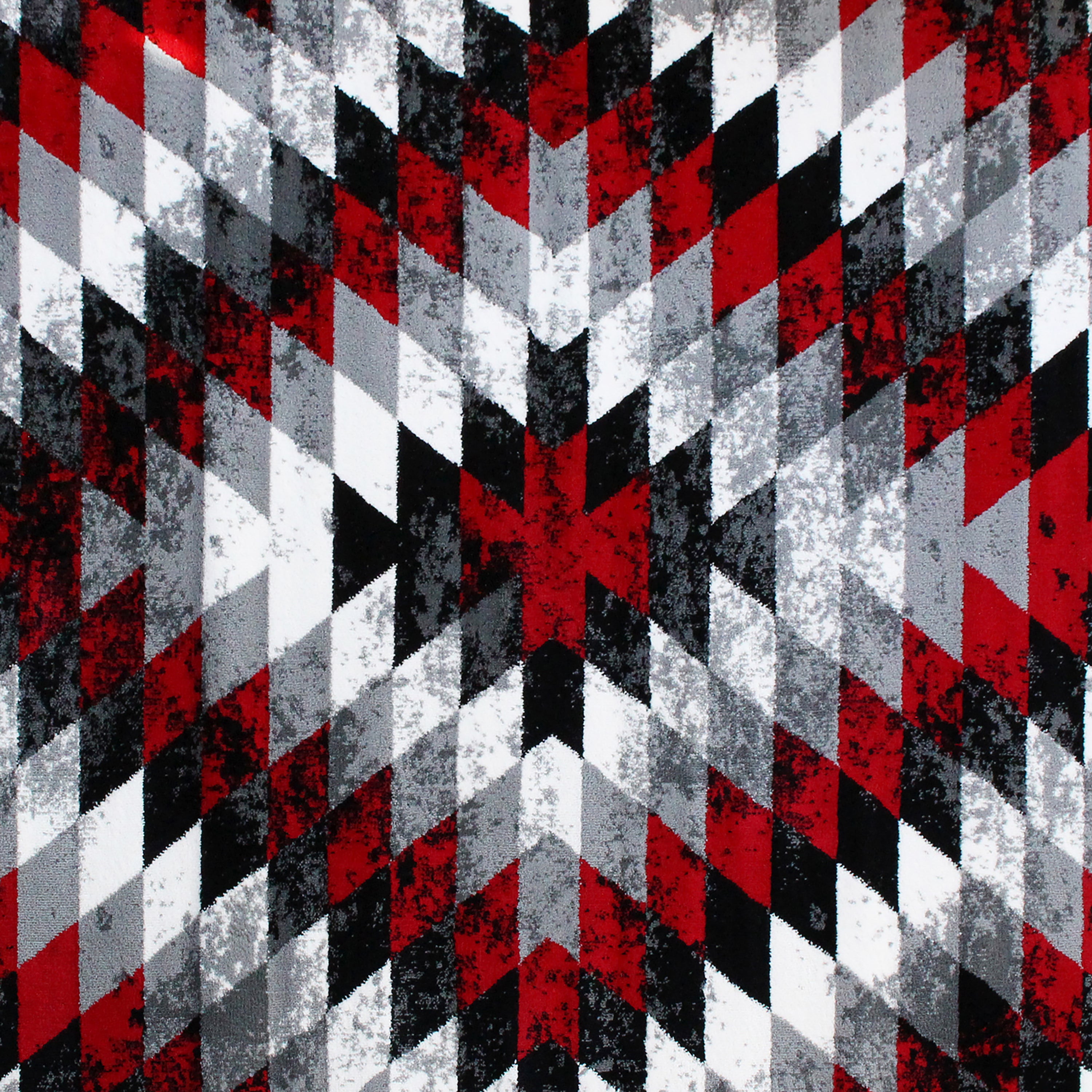 Teagan Collection Southwestern 2' x 7' Red Area Rug - Olefin Rug with Jute Backing - Entryway, Living Room, Bedroom
