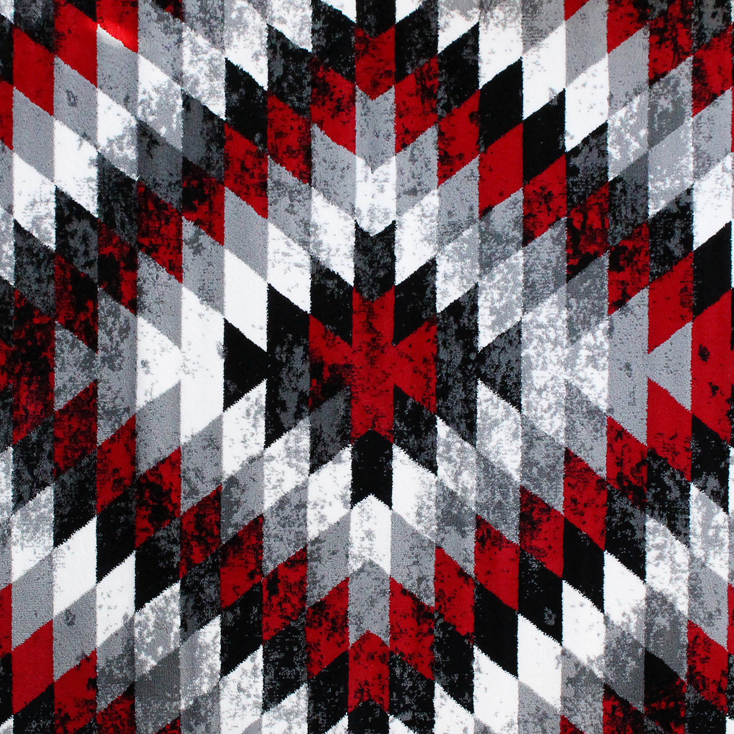 Teagan Collection Southwestern 5' x 7' Red Area Rug - Olefin Rug with Jute Backing - Entryway, Living Room, Bedroom