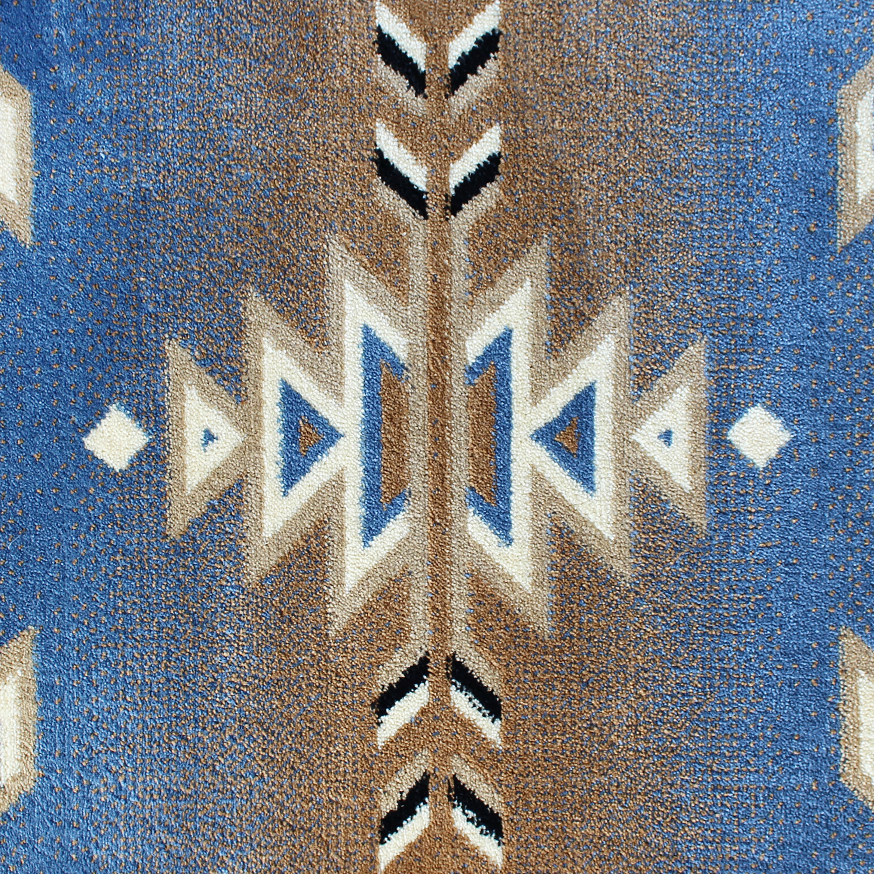 Lodi Collection Southwestern 2' x 3' Blue Area Rug - Olefin Rug with Jute Backing for Hallway, Entryway, Bedroom, Living Room