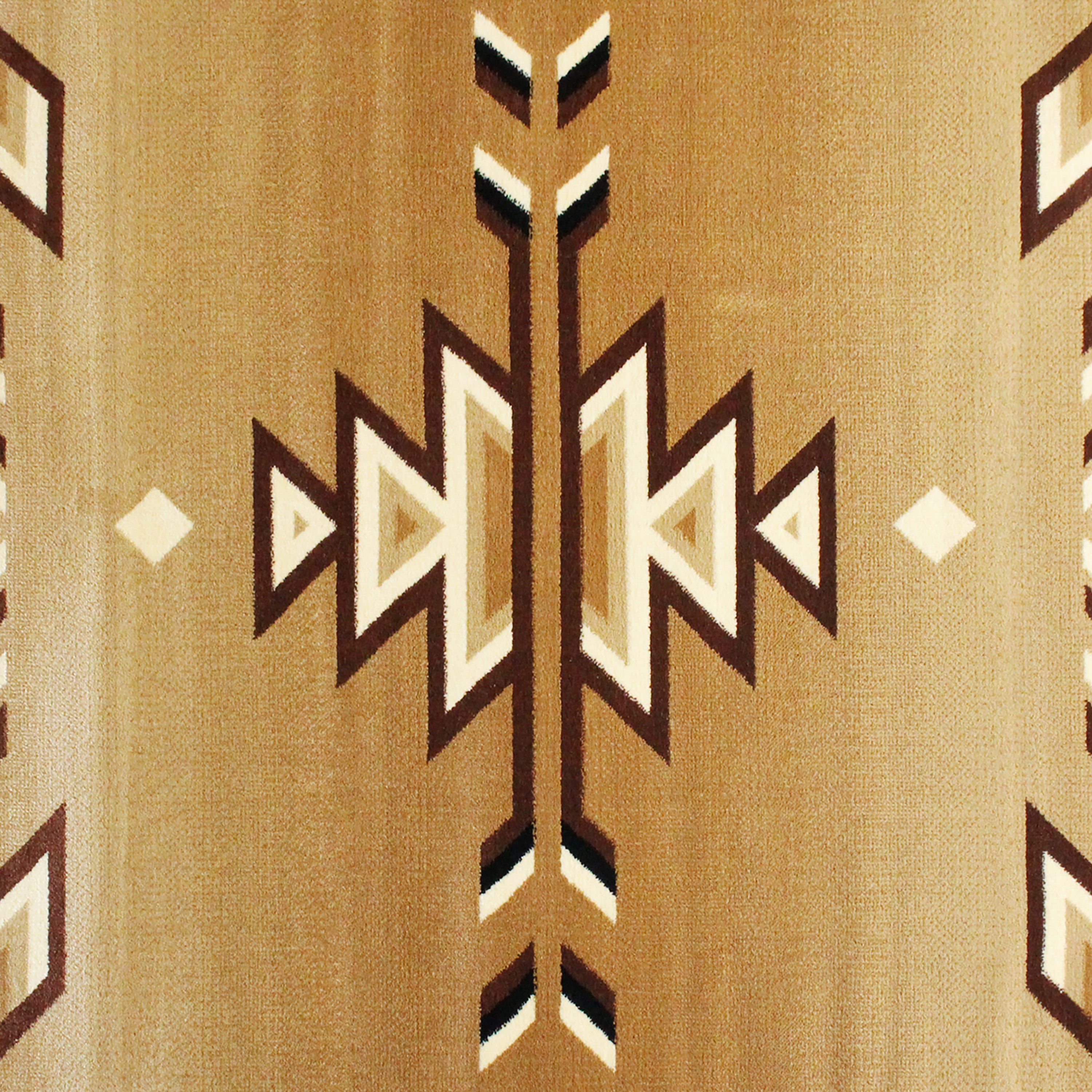 Lodi Collection Southwestern 4' x 5' Brown Area Rug - Olefin Rug with Jute Backing for Hallway, Entryway, Bedroom, Living Room