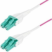 StarTech.com 1m (3ft) LC to LC (UPC) OM4 Multimode Fiber Optic Cable Erika Violet 50/125m 40G/100G LOMMF/VCSEL Uniboot Fiber Jumper Cord OFNR Riser Ra