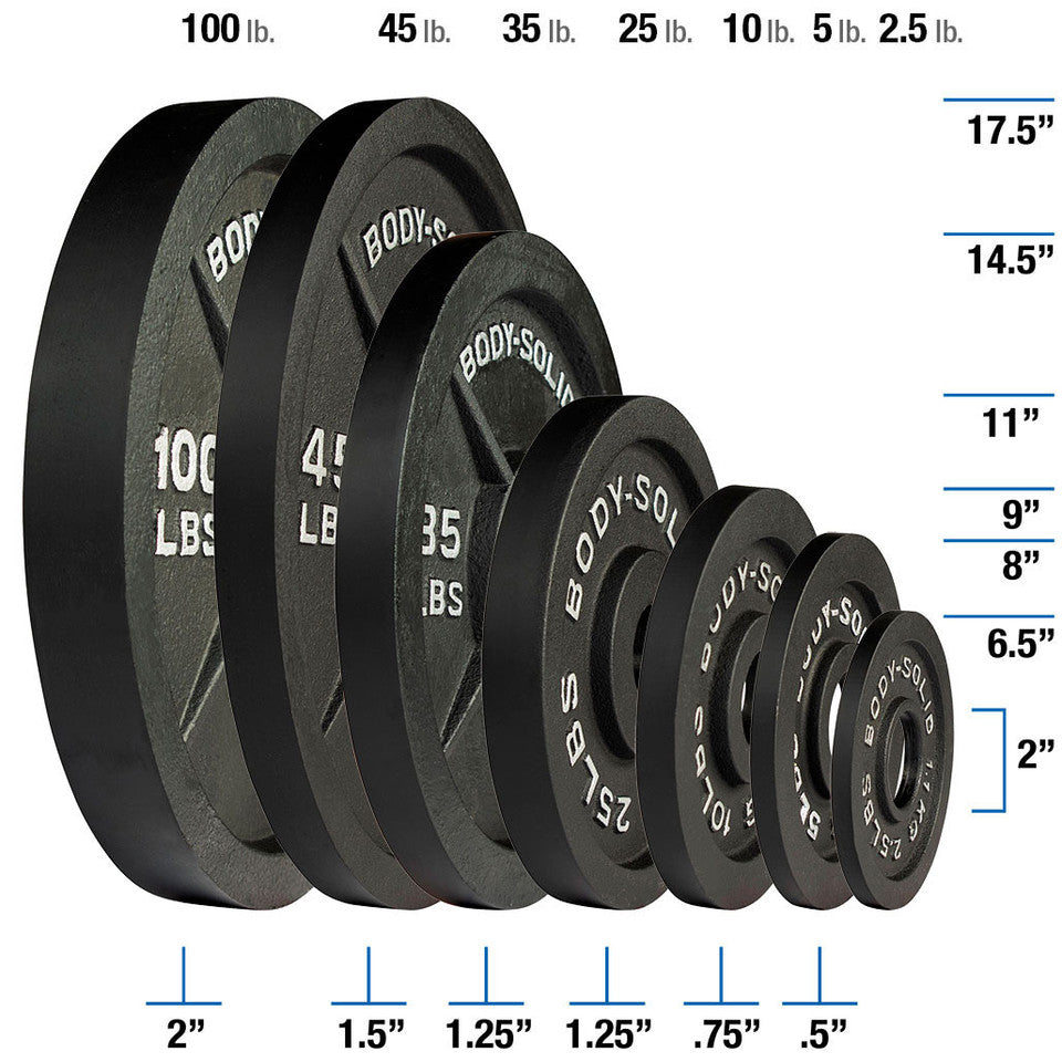 500 Lb Cast Oly Set, Black Bar