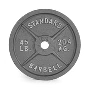 CAP 45 lb Gray Cast Iron Olympic Plate