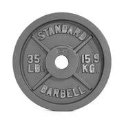 CAP 35 lb Gray Cast Iron Olympic Plate