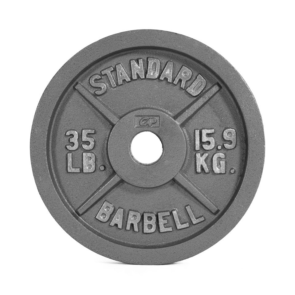 CAP 35 lb Gray Cast Iron Olympic Plate