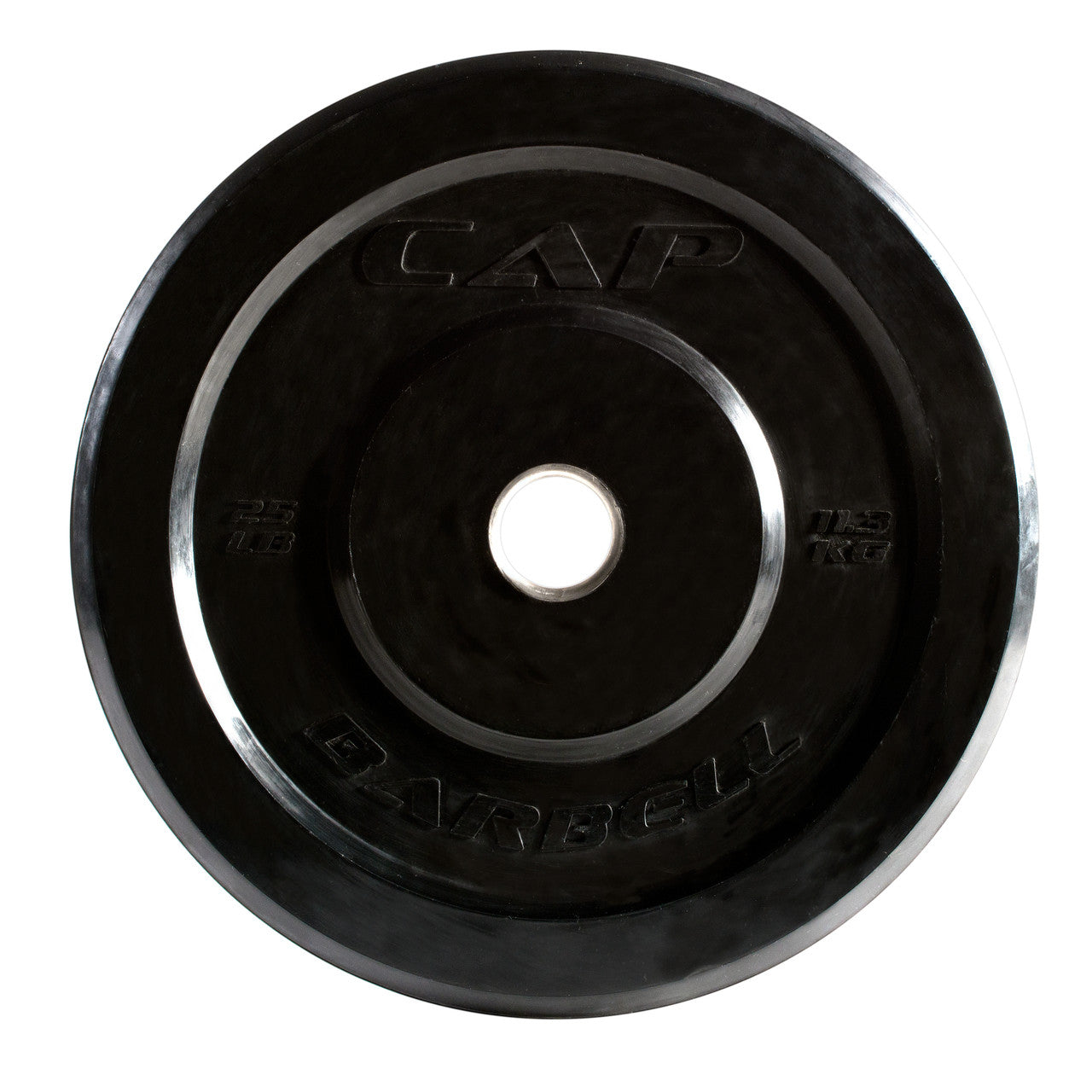 CAP 25 lb Black, Solid Rubber Olympic Bumper Plate