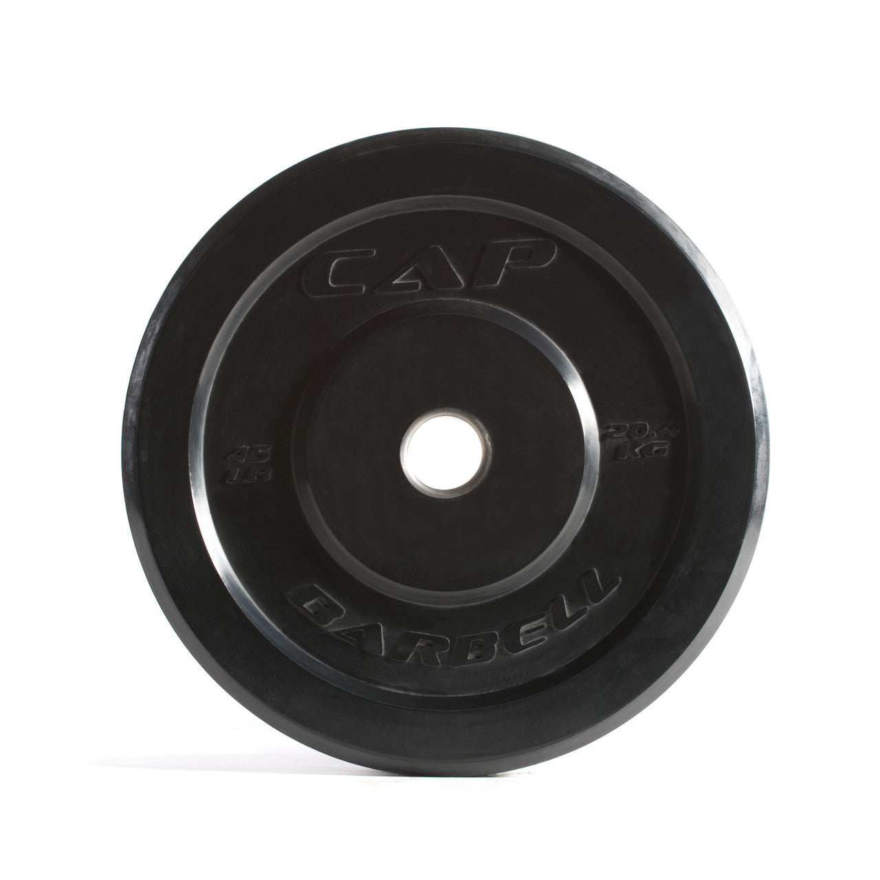 CAP 45 lb Black, Solid Rubber Olympic Bumper Plate