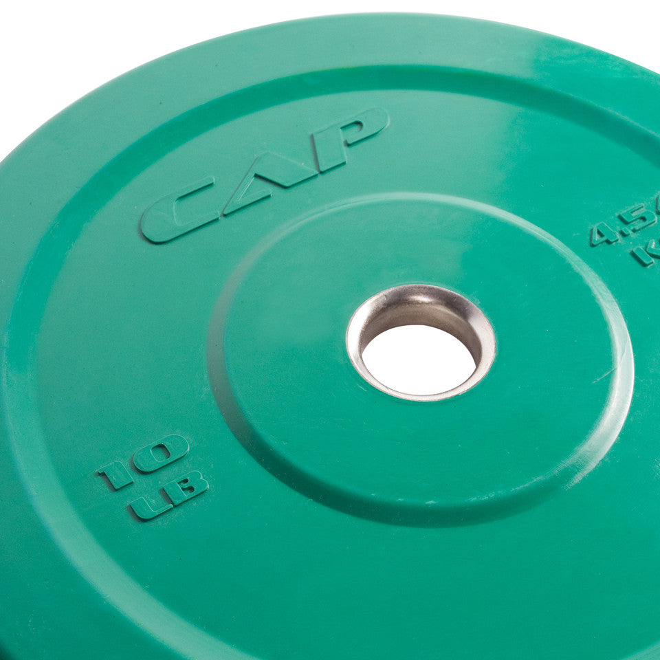CAP 10 lb 2" Solid Rubber Bumper Plate; GREEN