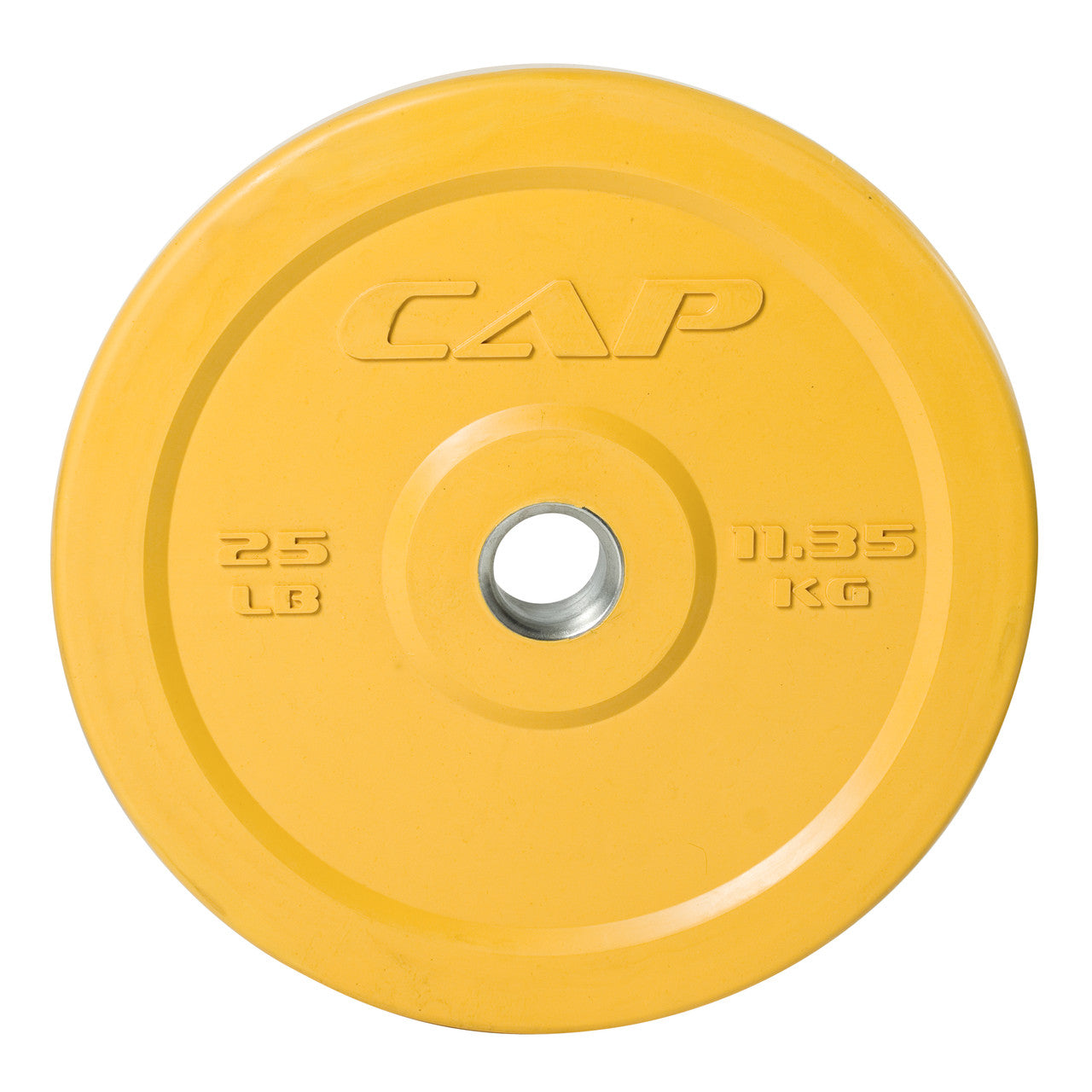 CAP 25 lb 2" Solid Rubber Bumper Plate; YELLOW