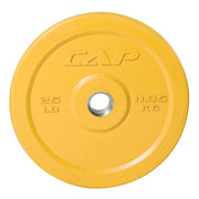 CAP 25 lb 2" Solid Rubber Bumper Plate; YELLOW