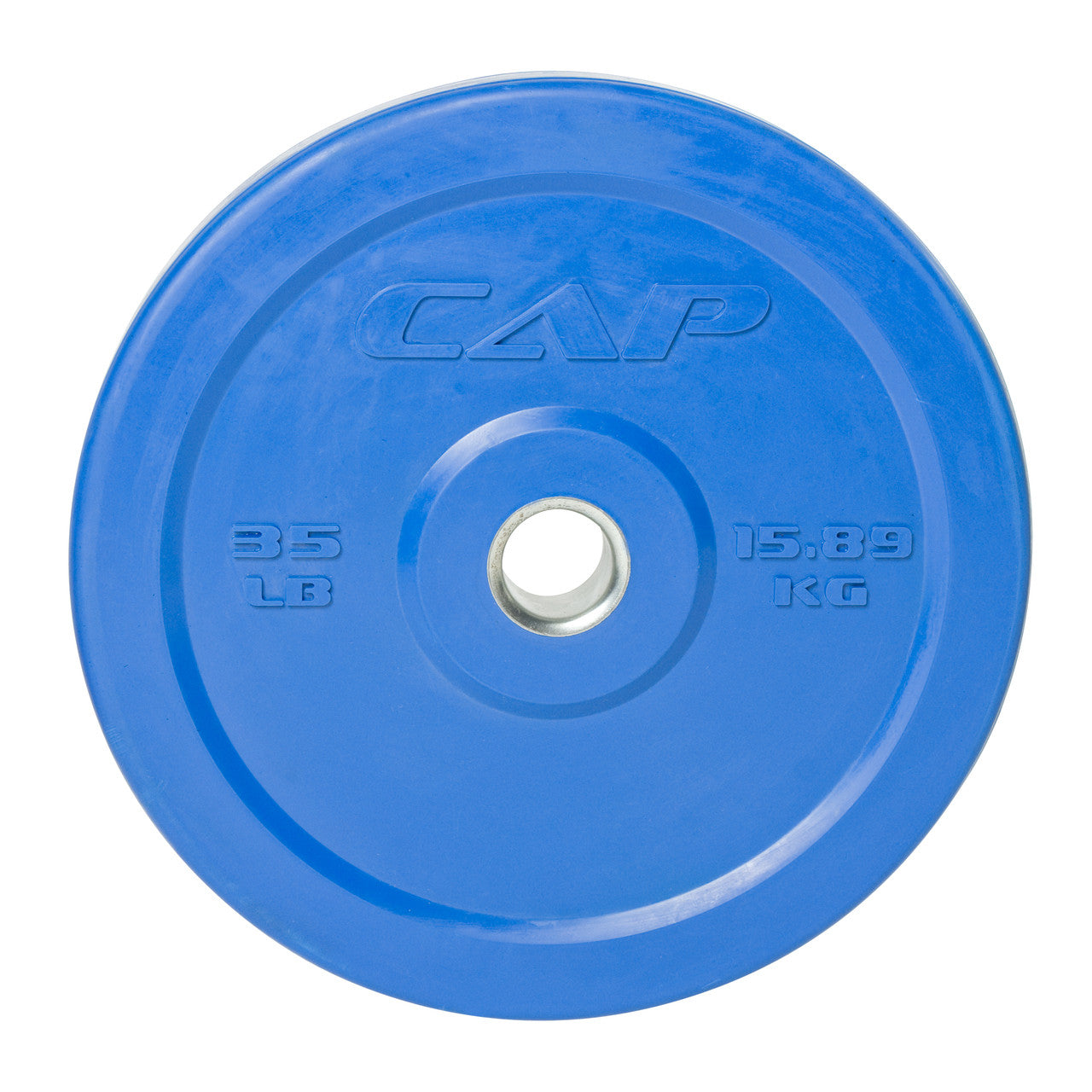 CAP 35 lb 2" Solid Rubber Bumper Plate; BLUE